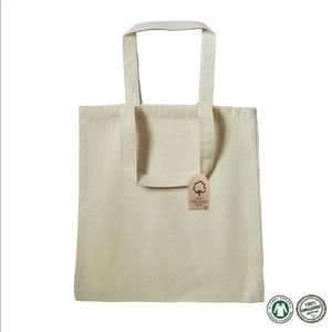 (12 PACK) Organic Cotton Reusable Tote Bags